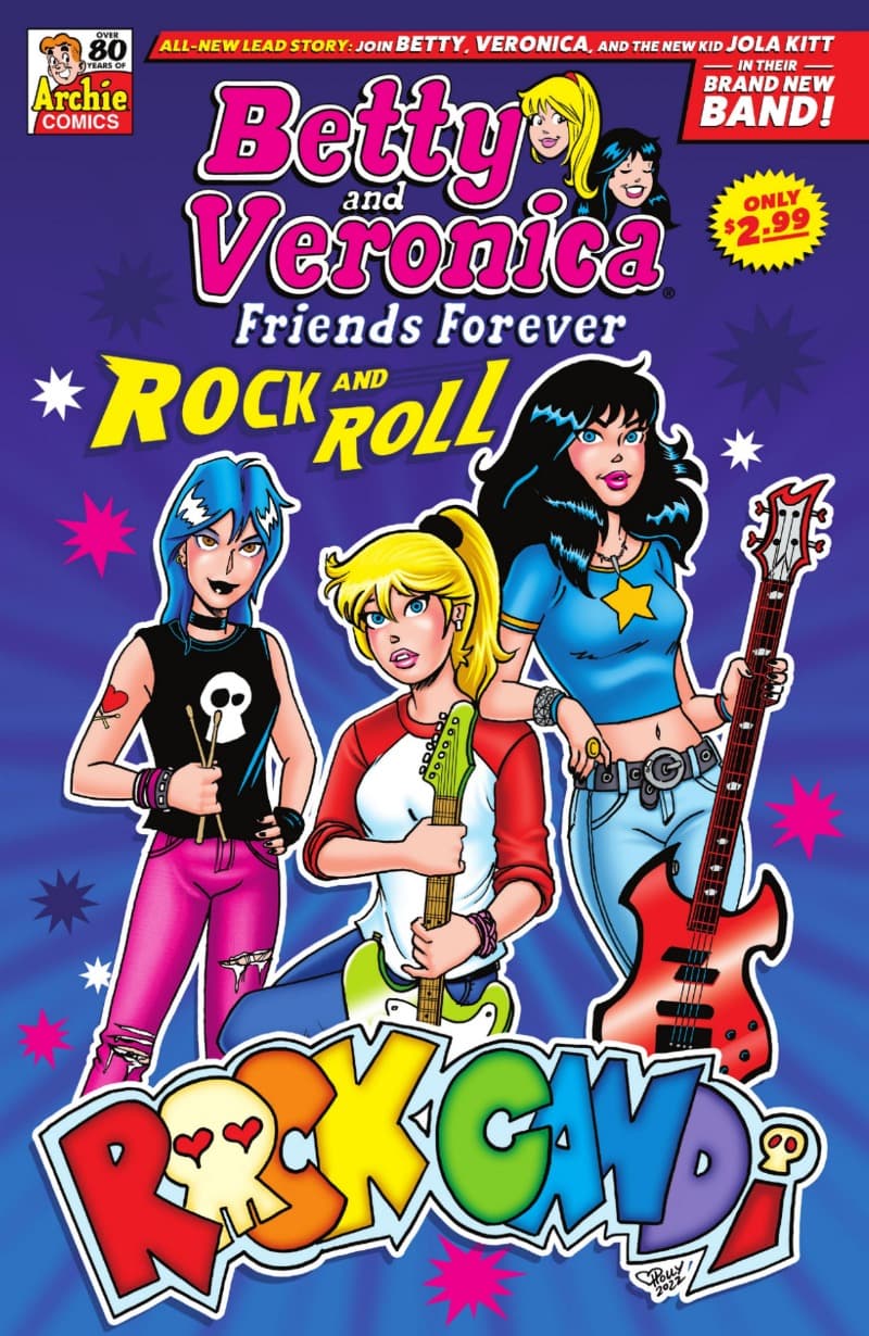 Betty and Veronica Friends Forever: Rock 'n' Roll (2023) comic cover - Read online free