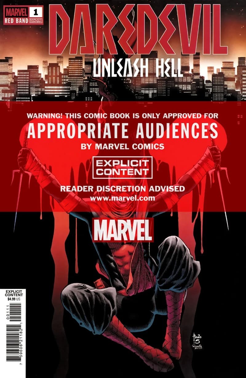 Daredevil: Unleash Hell - Red Band (2025-) comic cover - Read online free