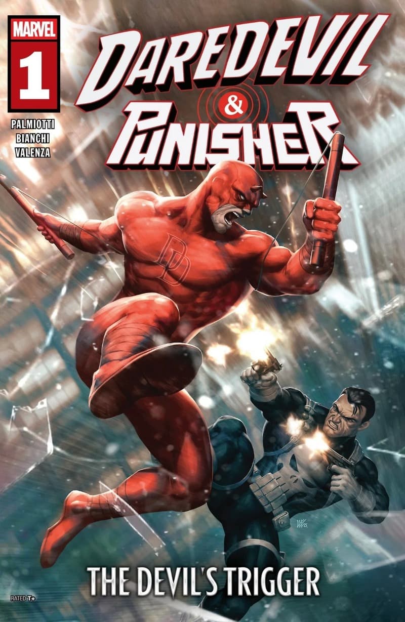 Daredevil / Punisher: The Devil's Trigger (2025-) comic cover - Read online free