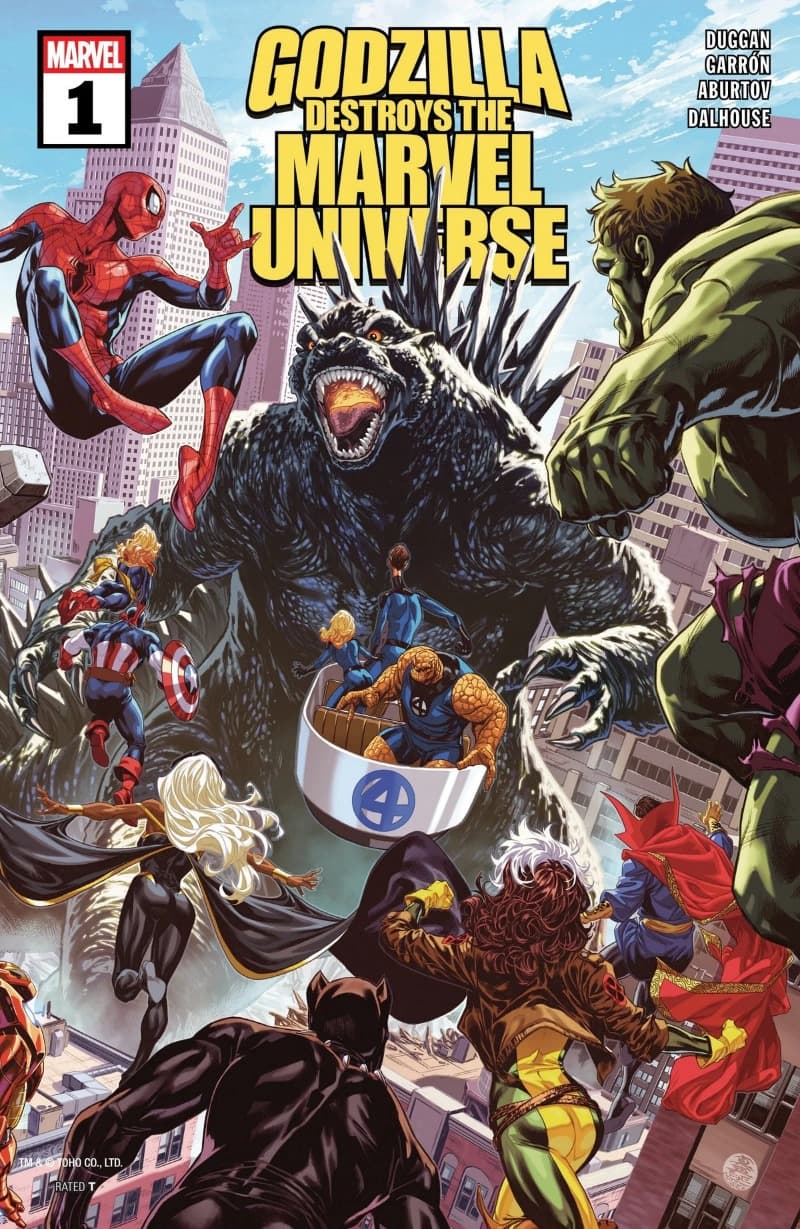 Godzilla Destroys the Marvel Universe (2025-) comic cover - Read online free