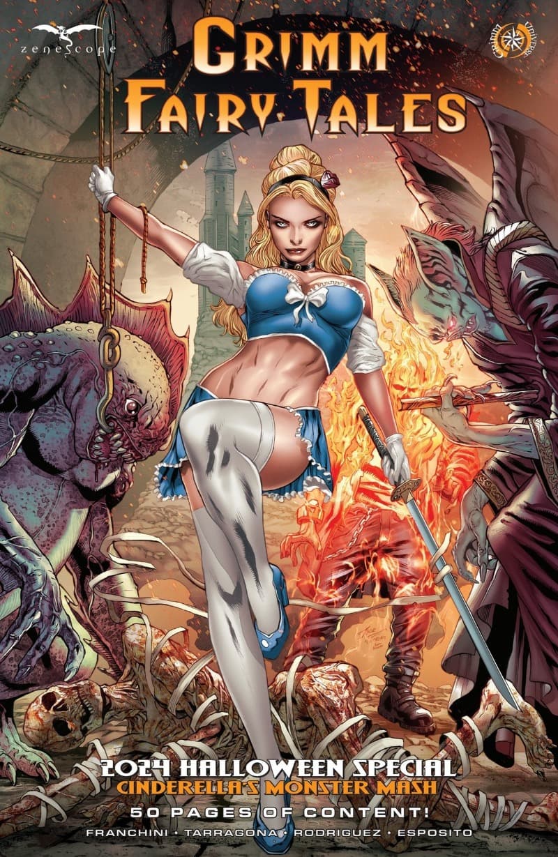 Grimm Fairy Tales 2024 Halloween: Cinderella's Monster Mash (2024) comic cover - Read online free