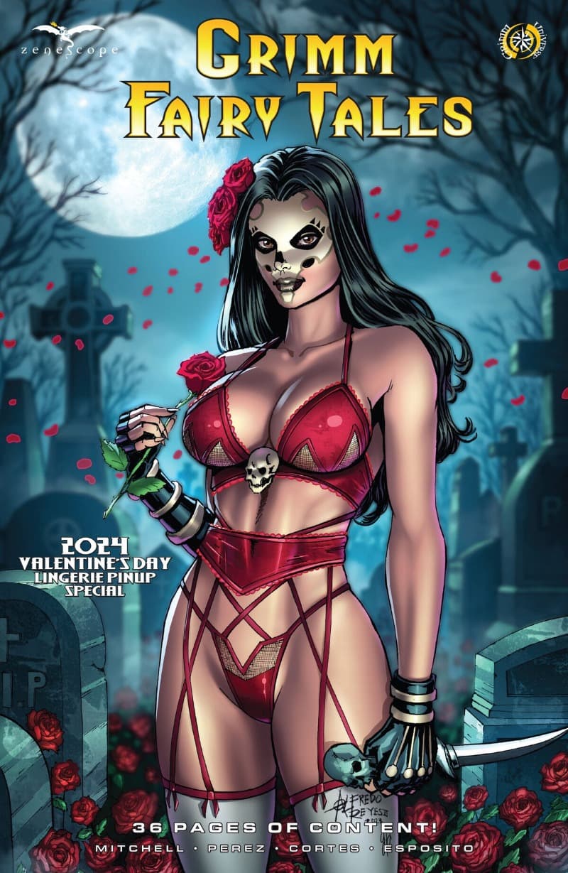 Grimm Fairy Tales 2024 Valentine's Day Lingerie Pinup Special comic cover - Read online free