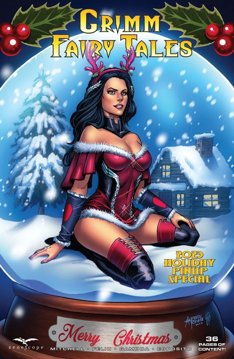 Grimm Fairy Tales: 2023 Holiday Pinup Special (2023) comic cover - Read online free