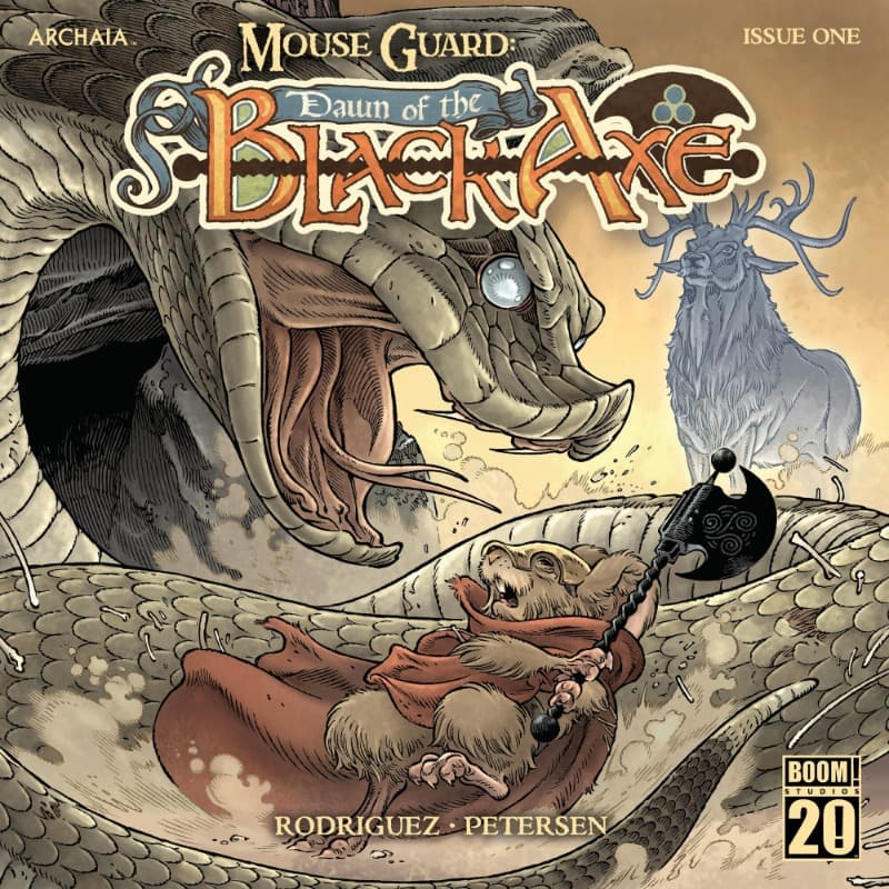 Mouse Guard: Dawn of the Black Axe (2025-) comic cover - Read online free