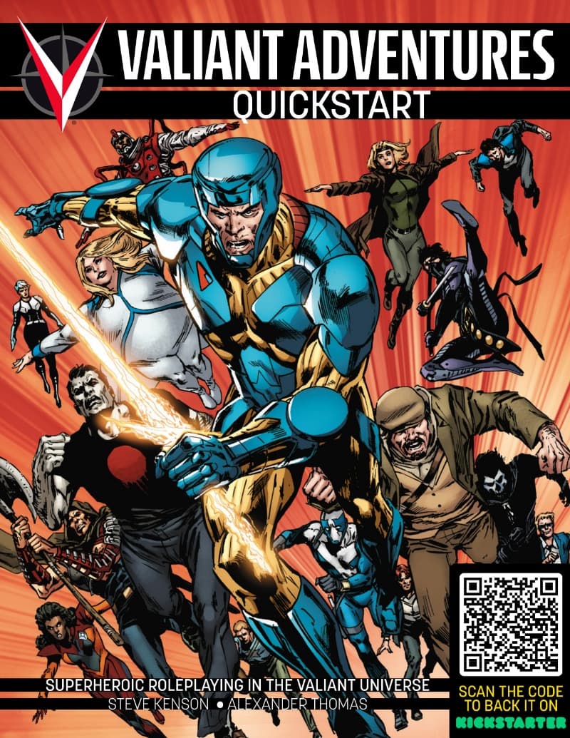The Valiant Adventures RPG Quickstart (2024) comic cover - Read online free