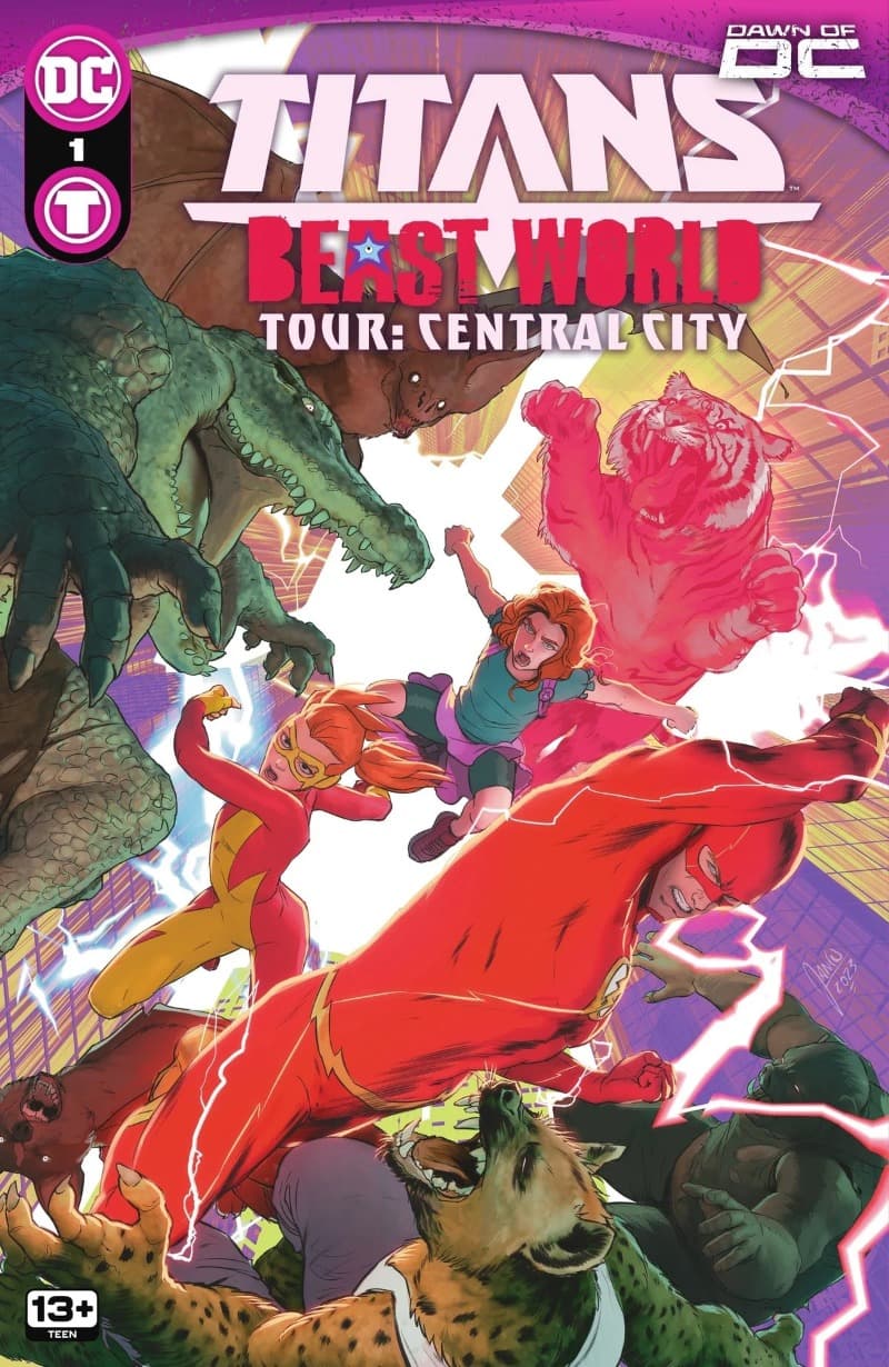 Titans: Beast World Tour - Central City (2023-) comic cover - Read online free